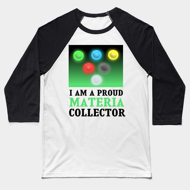 Proud Materia Collector Awesome Final Fantasy 7 Baseball T-Shirt by Kidrock96